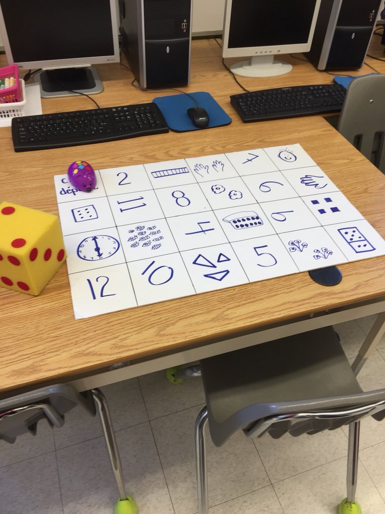 castojosee's tweet photo. Les éléments sous-jacents par le biais des minileçons, des tables de provocation et des jeux  Merci @duchesne_sonia d’avoir accepté d’animer l’atelier en robotique pour faire des liens avec les éléments s-j @NGinglo @francommecaro @SylvieMarieRoy @divarules @MichPP #MATHS #AIM https://t.co/gAv85hJEqP