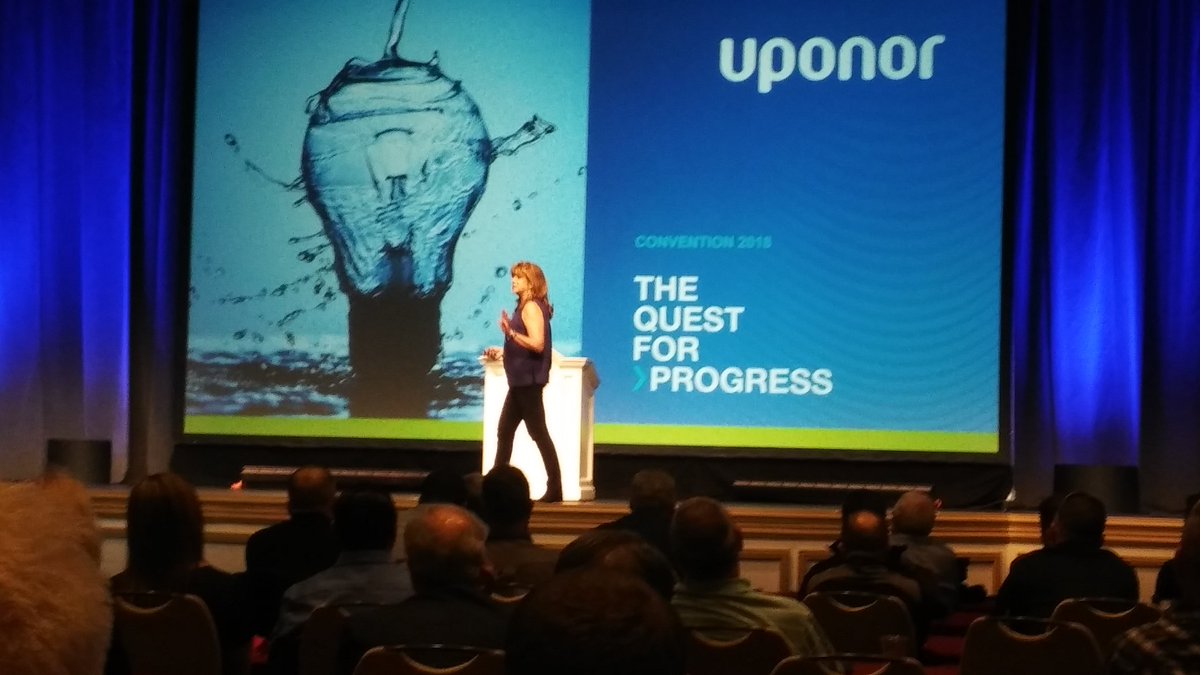 HPAC_RobM's tweet photo. Poetic, theatrical tribute from @IngridMattsson to attendees at #Uponor2018. "She's the heart &amp; soul of @uponor," says Bill Gray @uponorcda1 https://t.co/uIpOmKkSGj