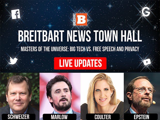joshdcaplan's tweet photo. ***Live Updates*** Breitbart News Town Hall: ‘Masters of the Universe’: Big Tech vs. Free Speech and Privacy #BigTechExposed
https://t.co/tpKZT1oGcV https://t.co/j4hnHLjoAJ