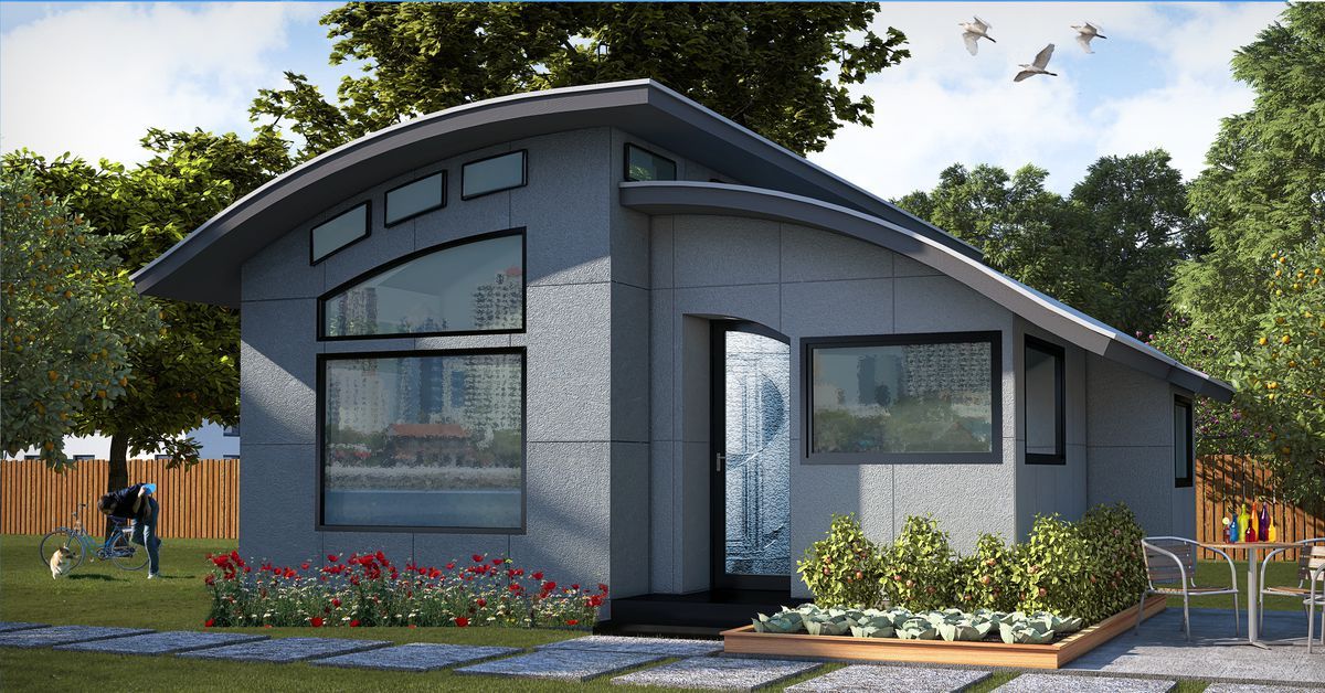 Curbed's tweet photo. Sustainable prefab house comes tricked out with smart home features.
https://t.co/Q4WxrBdhjo https://t.co/ecWySCsarf