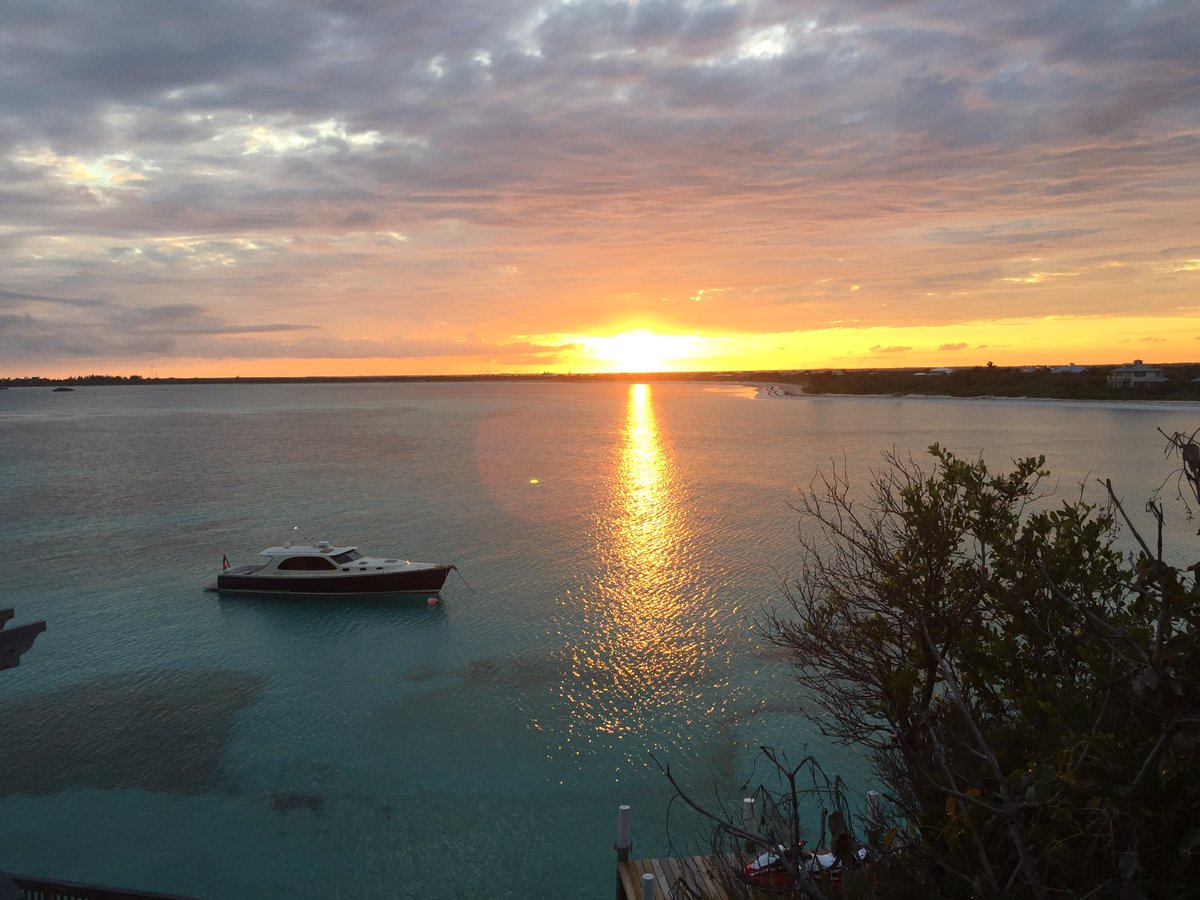 Drove the Tesla right up to the jet, hopped on and flew to Abaco in the Bahamas.