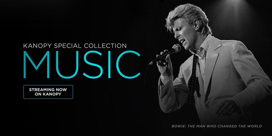 photograph of David Bowie singing