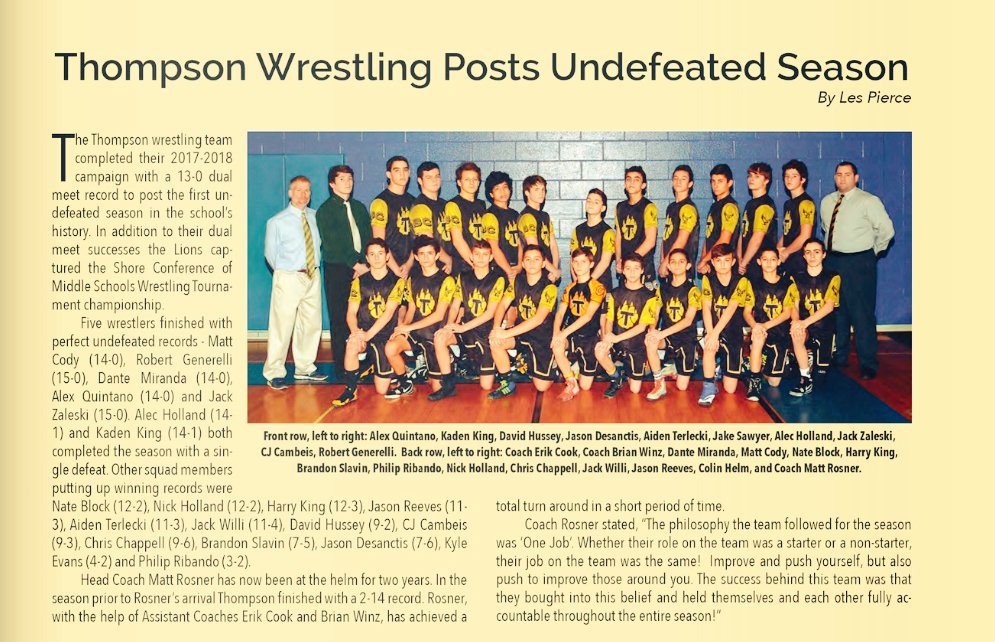 MSouthWrestling's tweet photo. Let's thank @TheJournalNJ and especially Les Pierce for another amazing article on this past successful Thompson MS Wrestling season! Well earned by all involved! @ThompsonMSpride @MTPSpride @MiddSouthWRESTL #Time2Get2Work https://t.co/GbBFQG1I7x