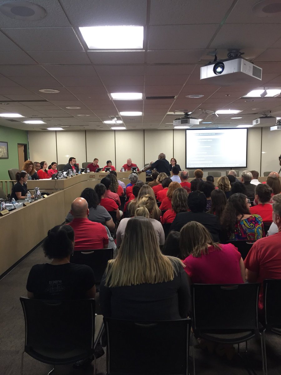 YouriPhx's tweet photo. Attending the #PHUSD board meeting to support teachers and the #AZRedfored movement. https://t.co/dPrRHPdhd1
