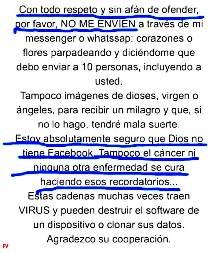 Favor de respetar. Gracias