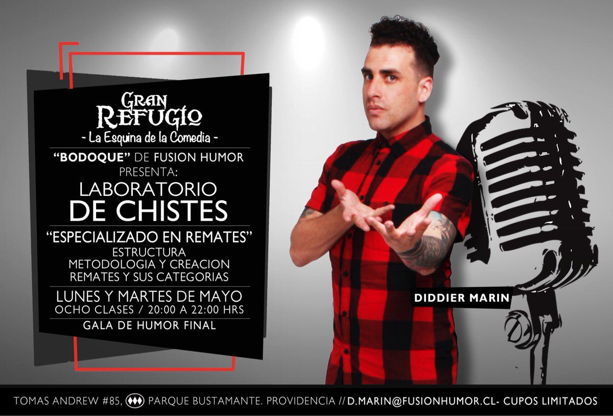 DefectosE's tweet photo. Cupos limitados, para interesados enviar mail a d.marin@fusionhumor.cl https://t.co/AGR8JwpwwM
