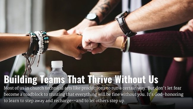 "I combined … perfectionism and a workaholic mentality that often come with being a tech director, and I nearly ran my life personally and professionally into the ground." #Tribe18 #churchtech #churchmedia #churchcomm #churchproduction #ministry #pastor churchproduction.com/ministry/build…