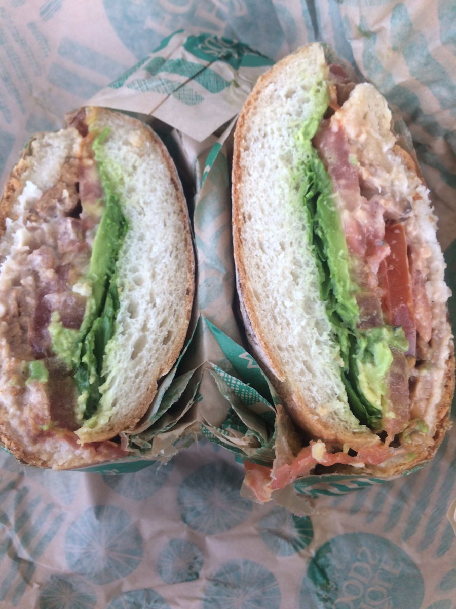 The #TTLA is worth the hype! The #vegan bacon is #tempeh based and they use an awesome #veg mayo on it! <a href="/WholeFoods/">Whole Foods Market</a> does it again! #veganlife #veganfood #foodie #foodporn #veganfoodporn #vegan #plantbased