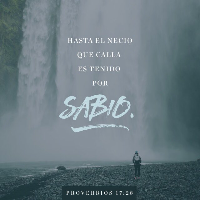 YouVersion_ES's tweet image. 📖 “Aun el necio, cuando calla, es contado por sabio; El que cierra sus labios es entendido.”
Proverbios 17:28 RVR1960
bible.com/149/pro.17.28.…