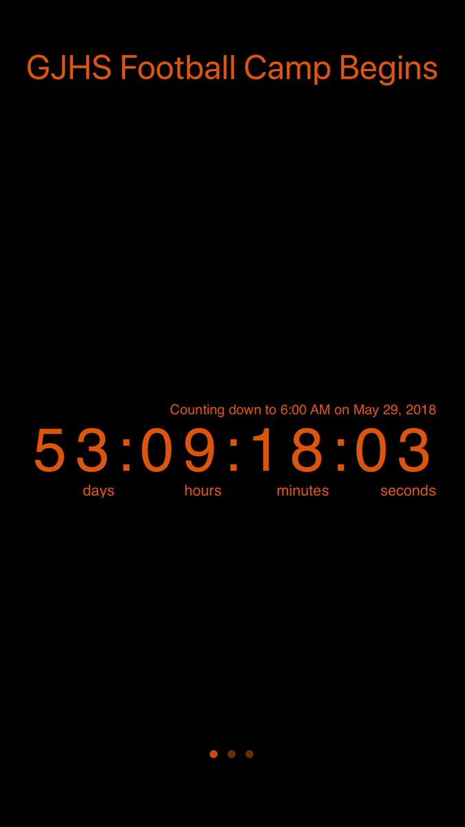 GJTIGERFOOTBALL's tweet photo. 53 days and 9 hours remaining until GJHS Football Camp Begins  #TZeroApp https://t.co/4UcZ4MCn9w