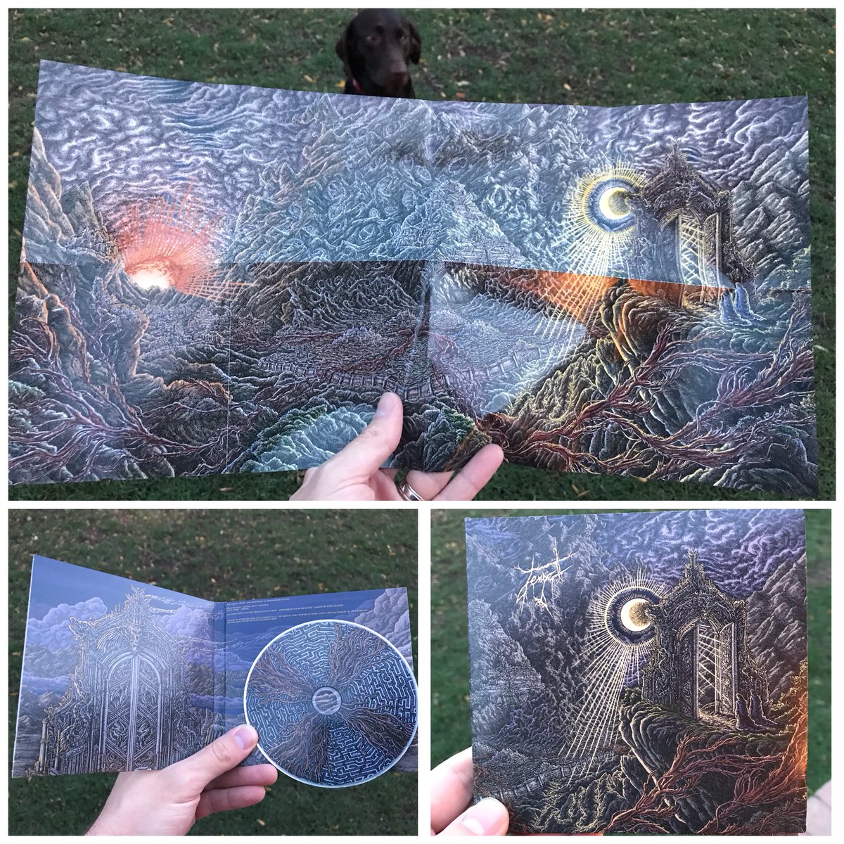 25 copies of “The Moon Lit Our Path” CD have been restocked on our Bandcamp page. The CD version includes a booklet poster of Lucas Ruggieri’s incredible water color version of the album art. tempelofficial.bandcamp.com 

*Disclaimer - metal pup pictured not included with CD*