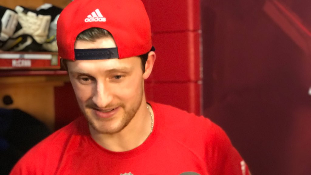FlaPanthers's tweet photo. “He’s been our backbone all year, and won us a lot of games. We wanted to get this one for him.” -Jared McCann on Luongo’s 1000th game. https://t.co/Dp6e4iouBL