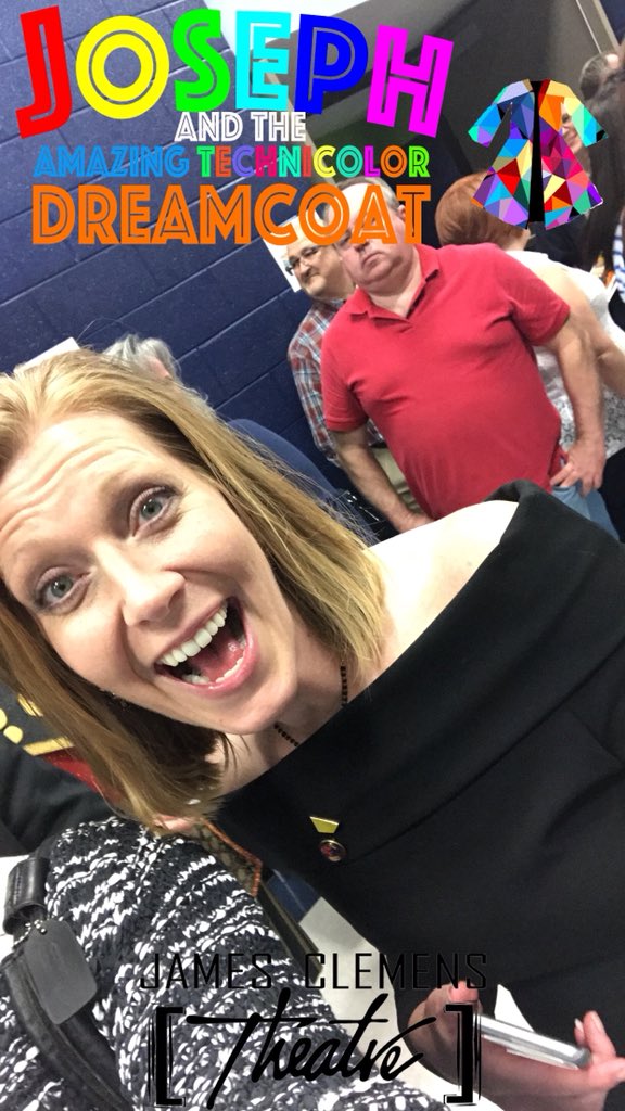 Thank you to everyone who came to opening night of #jcjoseph!  From tonight until closing night, we’ve got our very own Snapchat filter!  Guess who’s learning how to use it??  Thanks to Jude Lugo for setting it up.  #proudtobeajet