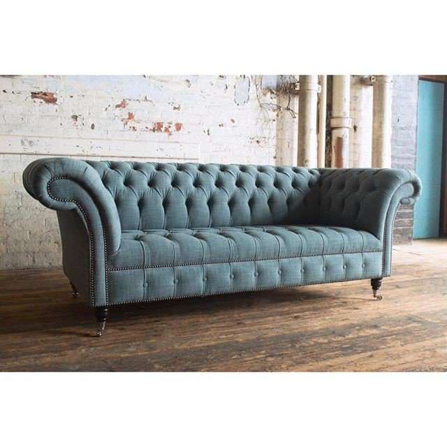 Slowly but surely recovering from our Easter chocolate overload. Check out this Nuvo Chesterfield Sofa in duck egg Balmoral wool. Wow! #furniture #interiors #interiordesign #design #decor #homedecor #furniture #allthatglittersinteriors #classyinteriors #interiordecor