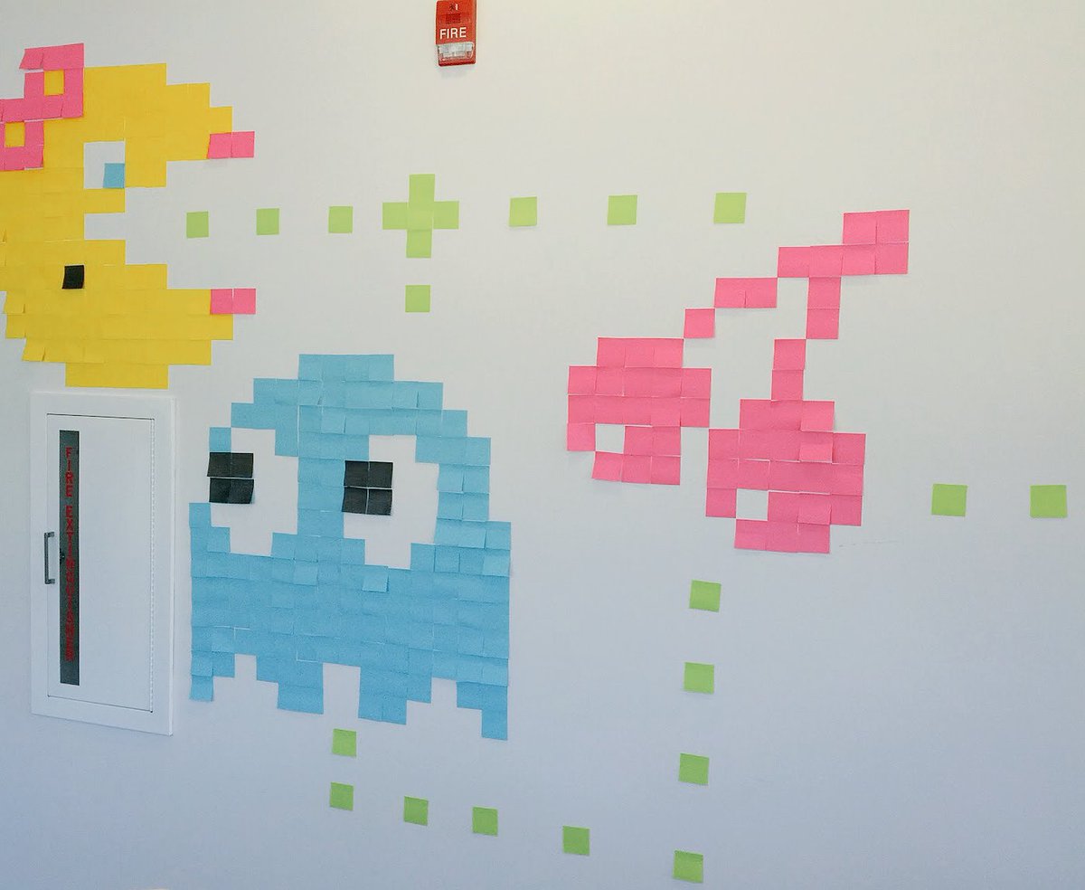 StratfordLib's tweet photo. #Teens! Letโs #takeover & #makeover the #uCreateSpace! Help us plot out what #pixelart designs we should make & #install on the windows of our makerspace TOMORROW (Friday, 4/6) at our Post-It Pixel Art program! Starts at 3pm. Open to grades 6 & up. Theme: #vintagevideogames! https://t.co/bTkoxfbKnB