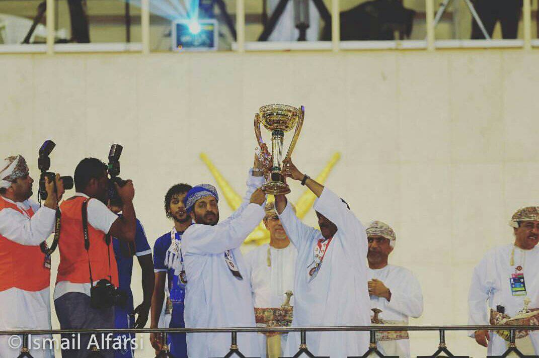 Shotsportss's tweet photo. يهني مكتب شوت الرياضي لاشقائنا نادي #النصر العُماني لحصوله على  #كأس_جلالة_السلطان لعام 2018م للمرة الخامسة في تاريخة. https://t.co/5aMc57nUCJ