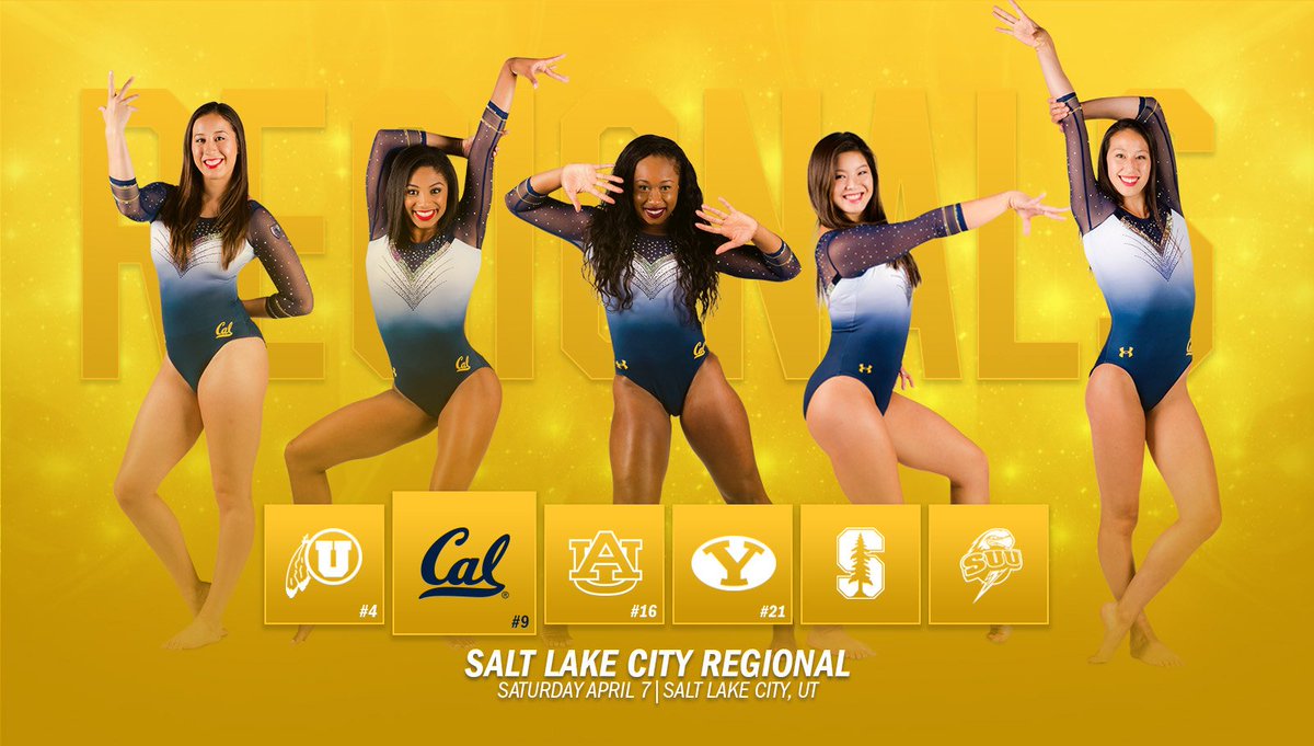 Got your 📆 marked?

The Bears take on Utah, Auburn, BYU, Stanford &amp; Southern Utah this Saturday at 3 p.m. PT/4 p.m. MT in #NCAAGym Regional action!