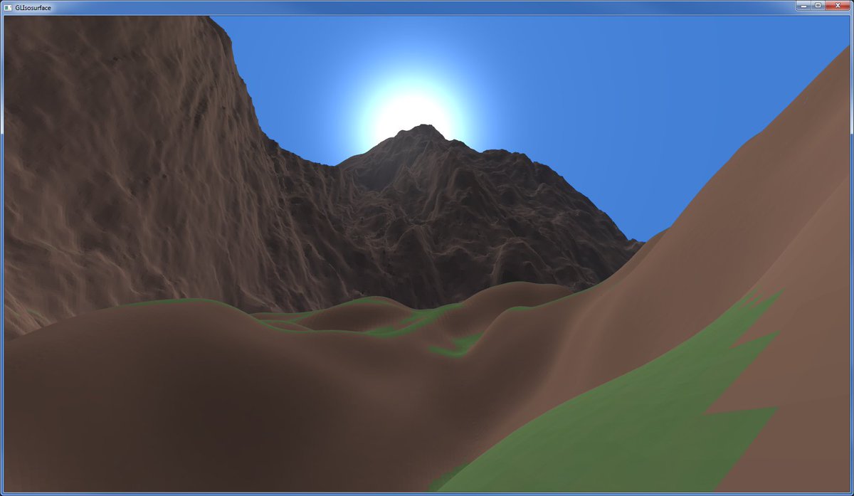ProgrammerLin's tweet image. Still experimenting with a desirable look. Ran into quality issues both with marching cubes and dual contouring when using triangles even after edge collapsing, so I resorted back to quads and this is the quality un-smoothed! &lt;3 #voxels #voxelgamedev #indiegamedev #gamedev