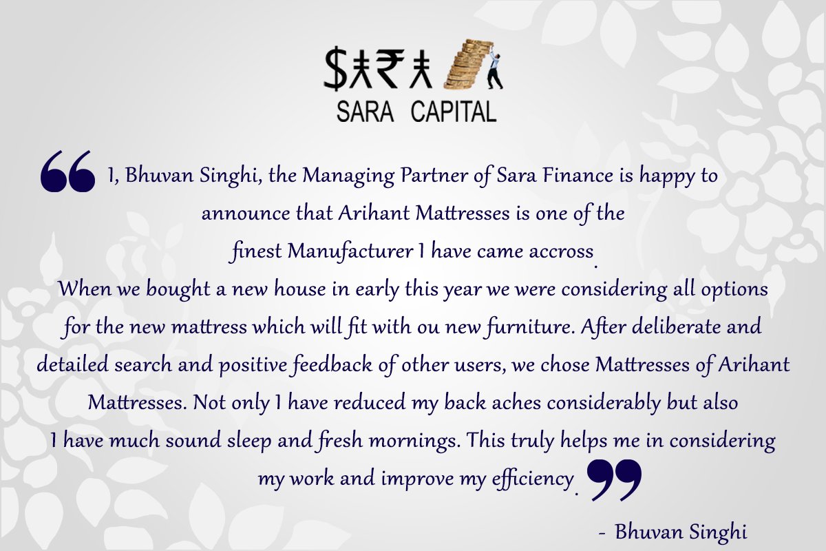 arihant_mattres's tweet photo. Some words from our happy Clients....
#Arihant #mattress #ABKN #Furnitec #mattressmanufacturer #Onlinemattresstobuy #happy #clients #Somewordsofappreciation https://t.co/fyEjnjhs3B