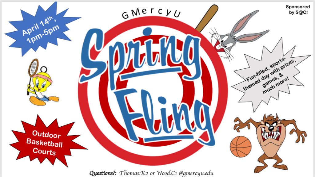 GMercyU_SAC's tweet photo. GMercyU Spring Fling 2018 is just under 10 days away!!! https://t.co/KsvEXBytxA