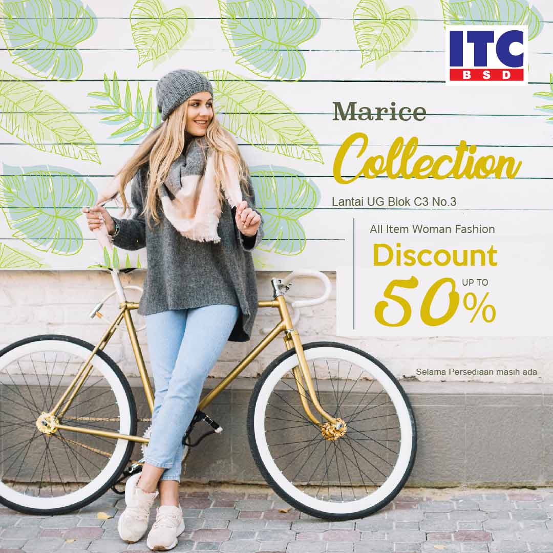 itcbsd_official's tweet photo. Mau lengkapi koleksi fashion kamu smart shoppers dengan harga terjangkau dan menikmati diskon 50 persen? Kamu harus mampir ke Marice Collection Lantai UG Blok C3 No. 3 ITC BSD.
Info lengkapnya di https://t.co/2EbtM2XDXc

#Fashion #Wanita #ITCGroup #ITCBSD #BSD https://t.co/NCd8CYqNM2