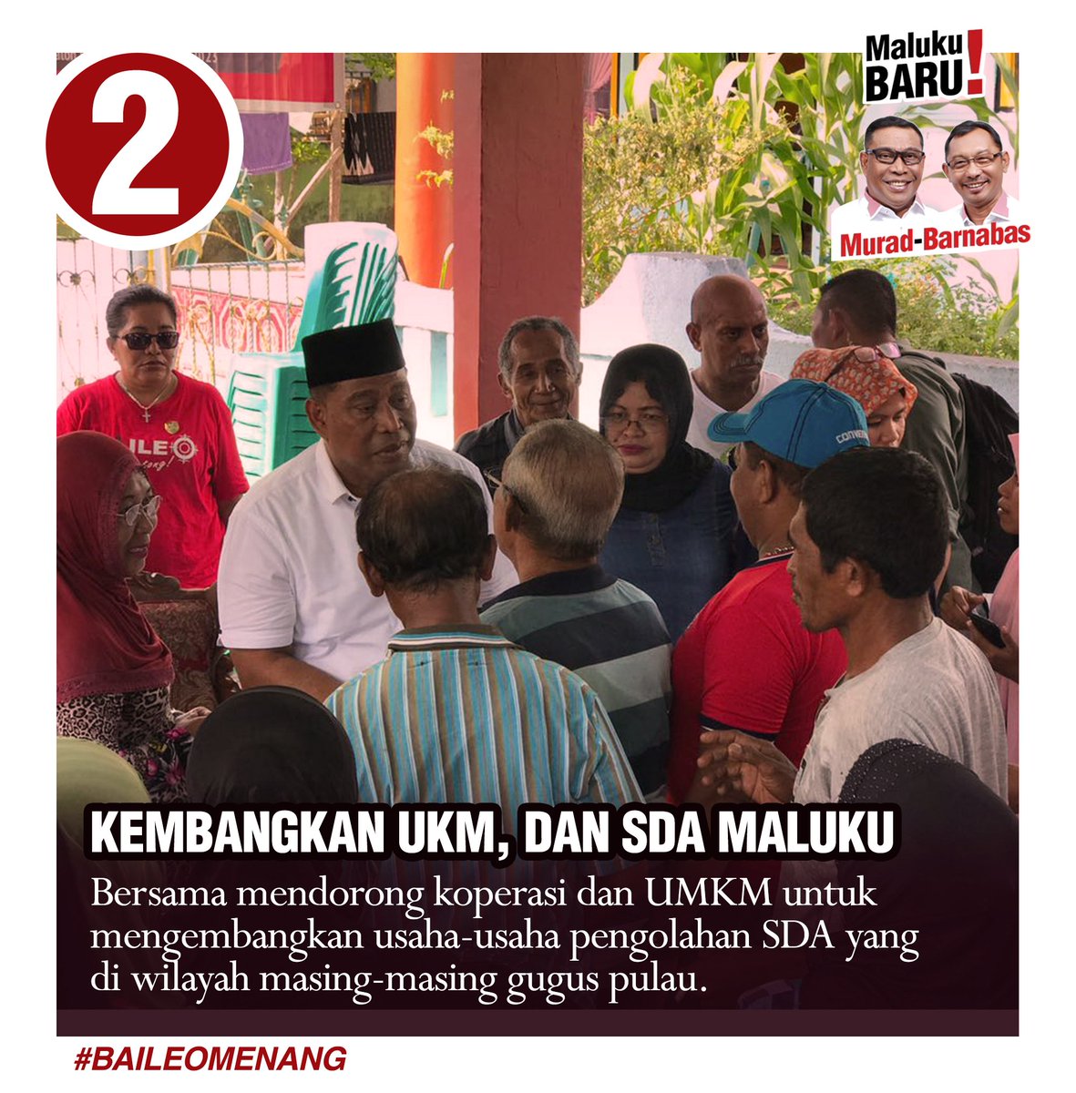 hukcalvin1's tweet photo. #MuradAbasPilhanRakyat #BaileoItuMaluku 
#BaileoBersih

Pemberdyaan masyrkt dri sektor pertania, UMKM untk kebangkitan petani dan rakyt miskin..

@siwalima @BeritaMaluku @MimbarRakyatOL https://t.co/QBfsaNtqXS