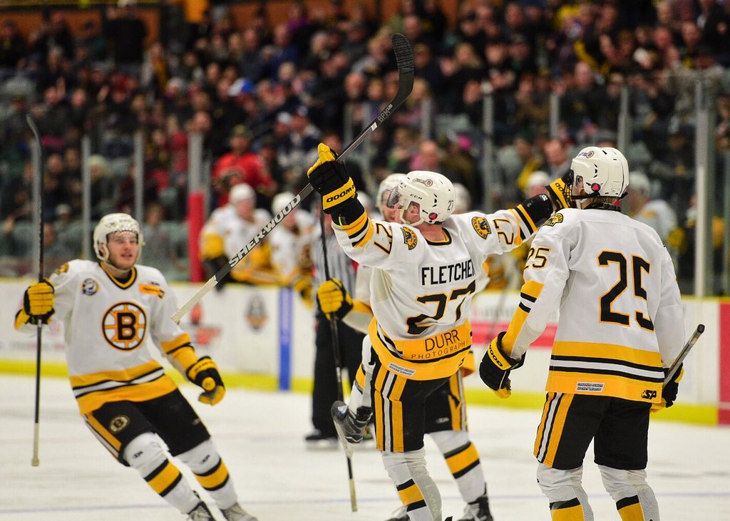 theSJHL's tweet photo. Congratulations to the @estevanbruins on heading to the @CanaltaHotels CUP. 
Bruins win series 4-1. 
Photo: Durr Photo https://t.co/ozxfgu8fjy