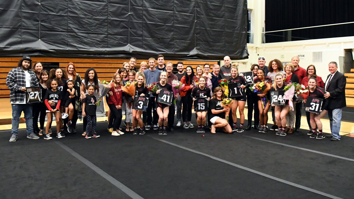 APUCougars's tweet photo. ACRO (final): #APUacro honors seniors with season-high score (284.640), defeating first-year program Converse (S.C.), which also registered a season-high (274.440) in the Cougars' final regular-season meet.

Results: https://t.co/urAFcbYnZT https://t.co/05PJhR6Hp1