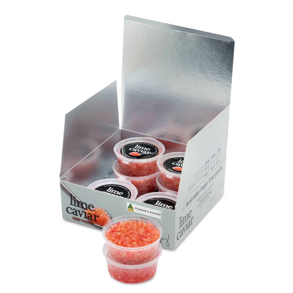 LimeCaviarComp's tweet photo. We are pleased to announce the launch of the world’s first spoonable/frozen pure &amp; natural finger lime product - lime caviar. It is 100% Australian finger lime ‘pearls’. no additives, no preservatives, no artificial colouring. More info: info@limecaviar.net @Nigella_Lawson https://t.co/C5vRFqbUBJ