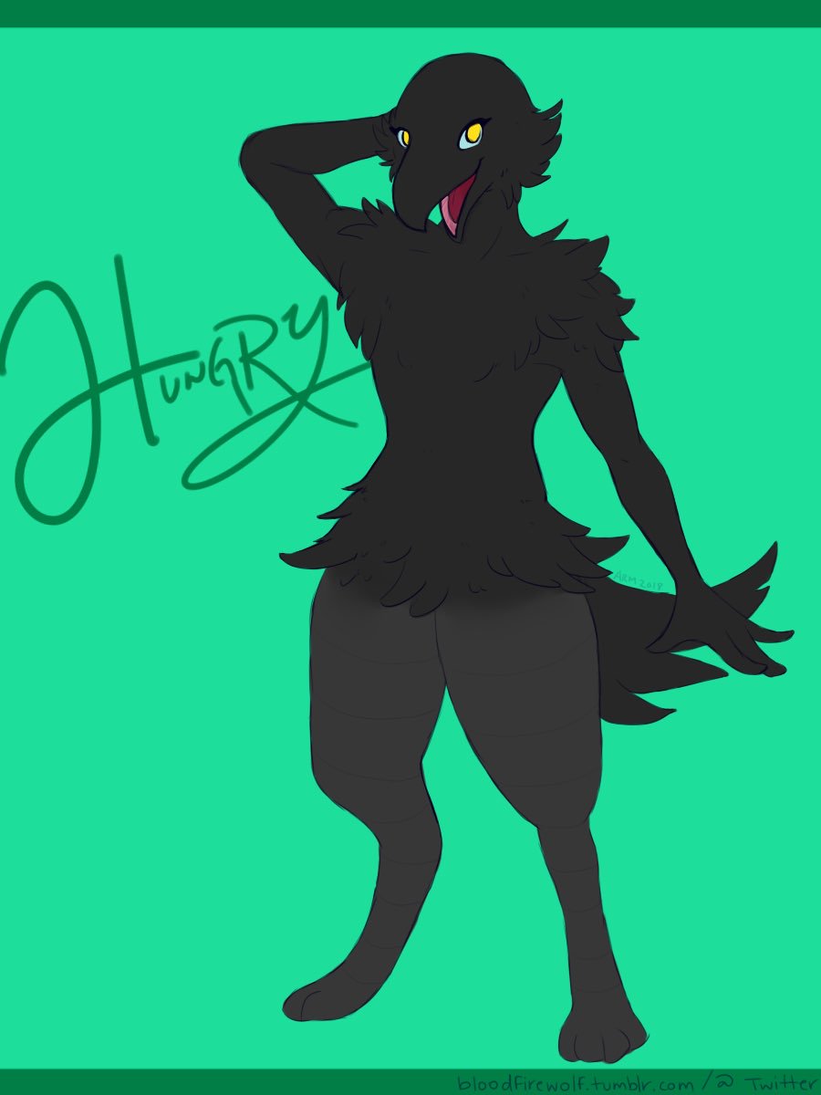 BloodfireWolf's tweet photo. Little doodle for mi amiga @ahungrycrow. #shesgivingmethelookhere #noyoucanthavemyfries #gogetyourown #furryart #hungrycrow #bloodfirewolfdoodles #myart https://t.co/rFwwGv7a1j