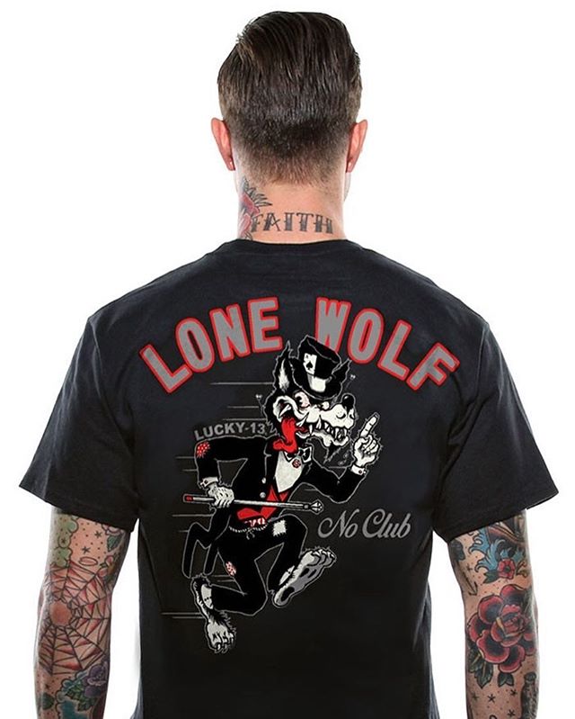 Lucky13Apparel's tweet image. No Club Tee available S-4XL at Lucky13.com 🐺
#lonewolf #noclub #rider #biker #lucky13