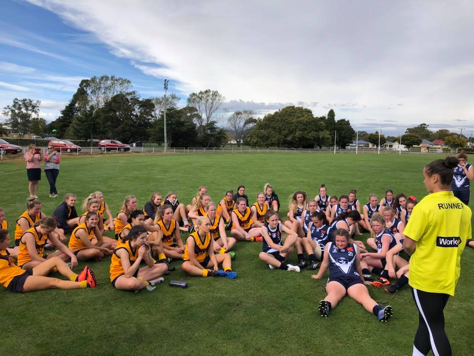 AFLGoldfields's tweet photo. AFL GOLDFIELDS FEMALE FOOTBALL TASMANIA TRIP - GAME TWO
FULL TIME 
AFL Goldfields 5.1.31 defeated Scotch College 1.4.10 
Goals: (AFL Goldfields) Ella Wood 3, Steph Larsen 1 and Jade Clark 1.

#AFLGoldfields2018
#AFLGoldfieldsFemaleFootball2018
#BallaratFNL2018
#RDFNL2018 https://t.co/S6SVzjxyE4