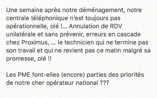 mindshakepr's tweet photo. @proximus Belle leçon de professionnalisme  😬👎👏 https://t.co/zMnaslXGgS