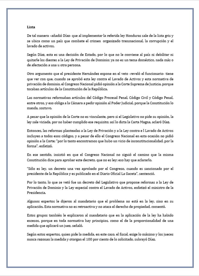 Emb_Honduras_SS's tweet photo. Nota de Prensa  
Ebal Díaz: Al país no le conviene quitarle dientes a la Ley de Privación https://t.co/2DLxt8VM7A