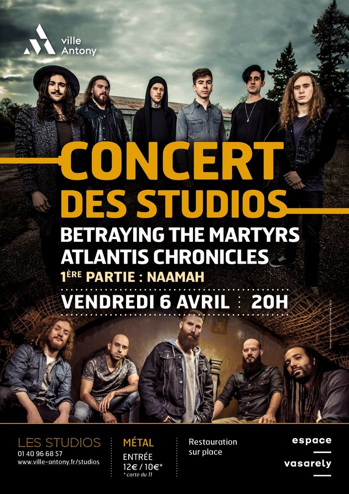À peine rentrés de tournée, nous serons en concert à Antony ce soir avec les potes de <a href="/Atlantismetal/">ATLANTIS CHRONICLES</a> ! 🇫🇷🤘🏻