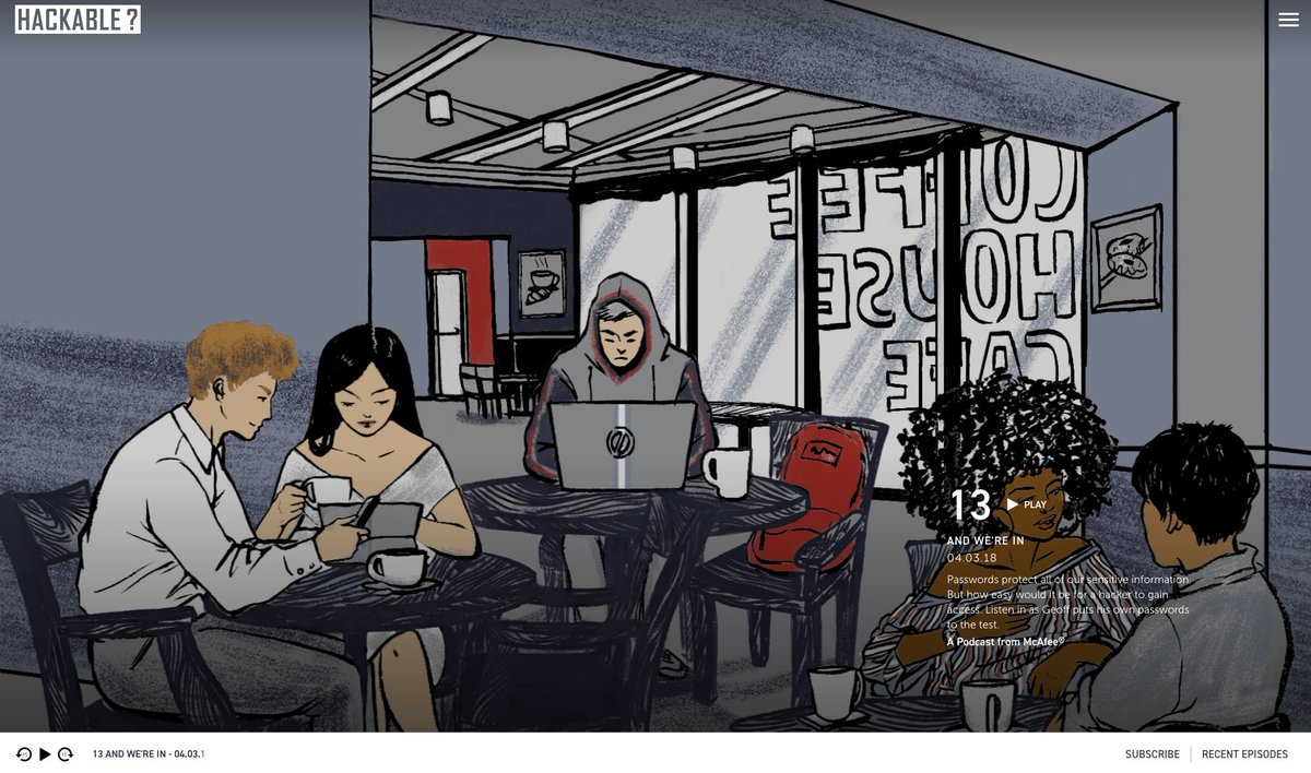 marcbiskup's tweet photo. I can't stress enough how much I love the podcast „Hackable?“ by @McAfee with @Geoffsiskind – and its beautiful website. https://t.co/pJqSG3cgyg https://t.co/I86N3ok9Iv