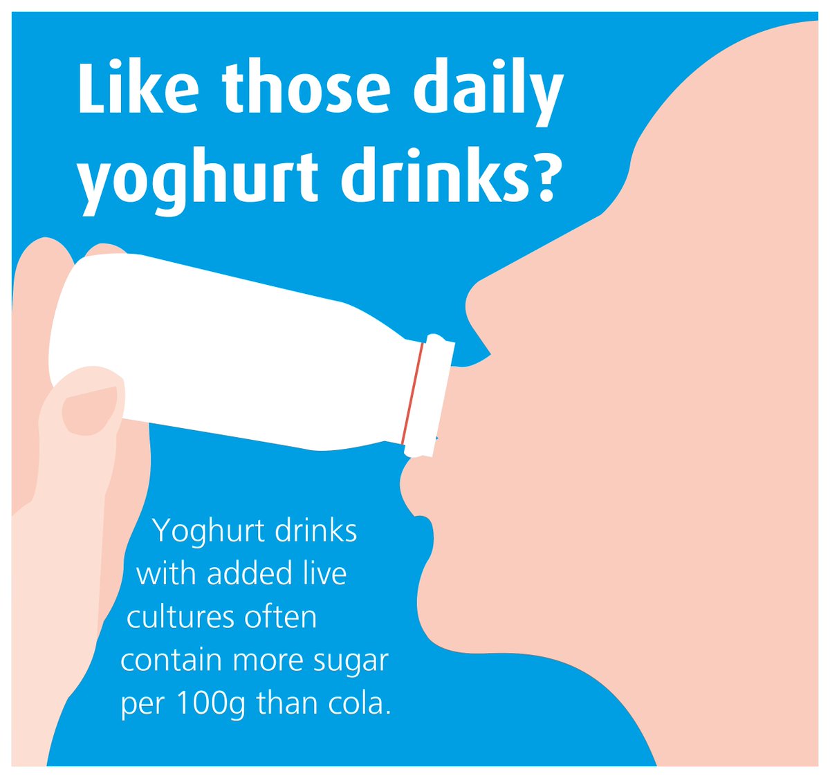 OptiBac's tweet photo. Lots of talk about #sugar this morning in the media. Surprisingly, some #probiotic yoghurt drinks contain more sugar than soft drinks. Try taking a supplement instead. https://t.co/G2DiWRLOqm