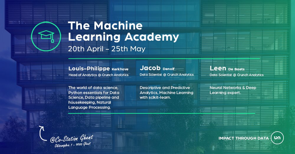 crunchanalytics's tweet photo. 5 days of hands-on training with these superstars! Meet your teachers and their expertise! π > Enrolling is still possible π
https://t.co/YqPsXYOfUx
#datascience #datatraining #machinelearning #MLAcademy #data #deeplearning #neuralnetworks https://t.co/vv8mfJFV4l