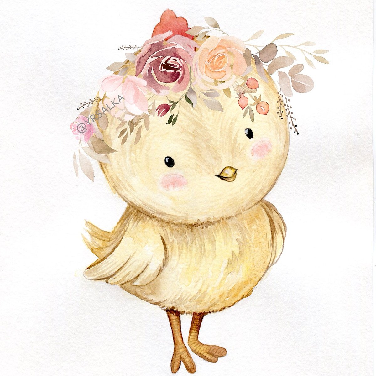 A young chicken's trying on a floral wreath #cutechick #farm #farmanim...