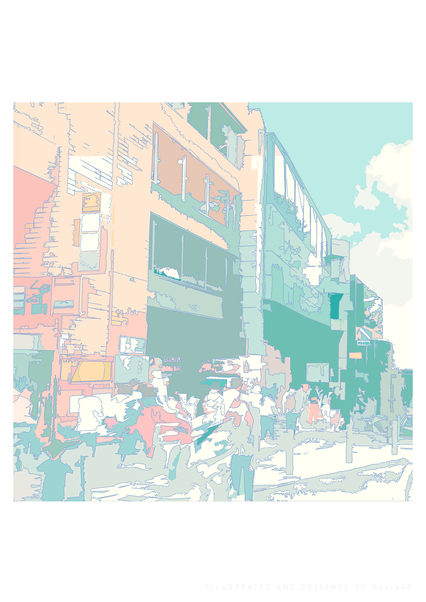 イラレ職人 コロ イラストの背景用にフリー写真素材をフォトショで加工してみたけど これ単体でも結構良い感じではなかろうか Photoshop T Co P7xvcltiwi Twitter