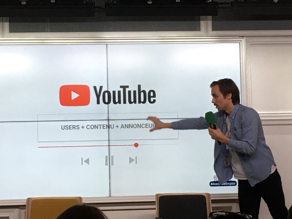 Philblachere's tweet photo. présentation de l’activité YouTube auprès des twittos de #poleemploi aujourd’hui rassemblés à Google Paris #avecPoleEmploi https://t.co/QJfPfiwWqT