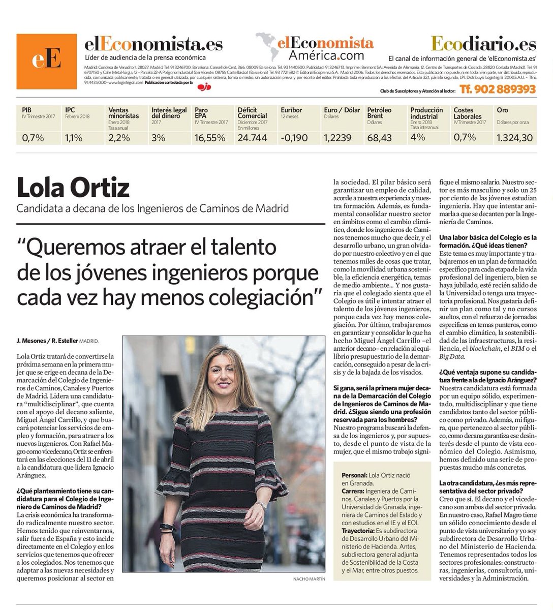 #MásyMejorColegio en el <a href="/eleconomista/">El Economista</a> 
Nuestro compromiso es atraer el talento de nuevos profesionales a @CaminosMadrid. Te animamos a participar en #eleccionescaminosMad. Tu voto 🗳 es relevante para darle un nuevo impulso a nuestra profesión y nuestro colegio.