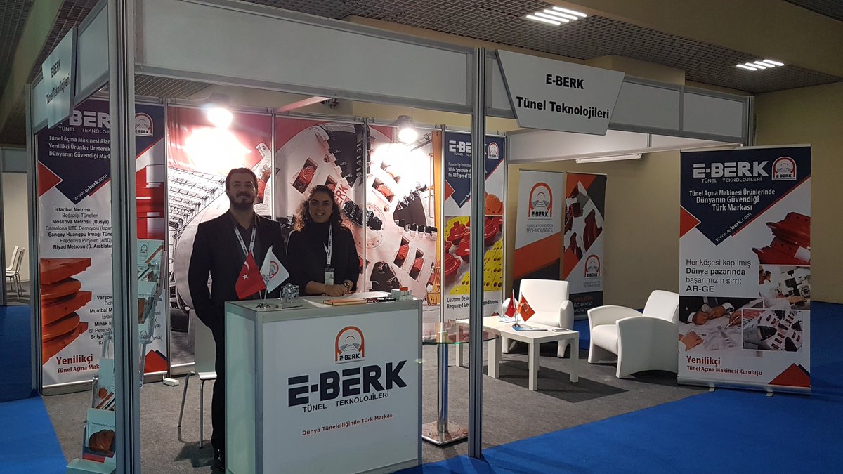 EBERKmachinery's tweet photo. Our stand at the infrastructure and the trenchless technologies exhibition organized by #AKATED on 29-31 March 2018. 
#EBERK #Tunneling #Tunnel #TBM #Innovation https://t.co/N2dyzHoUVI