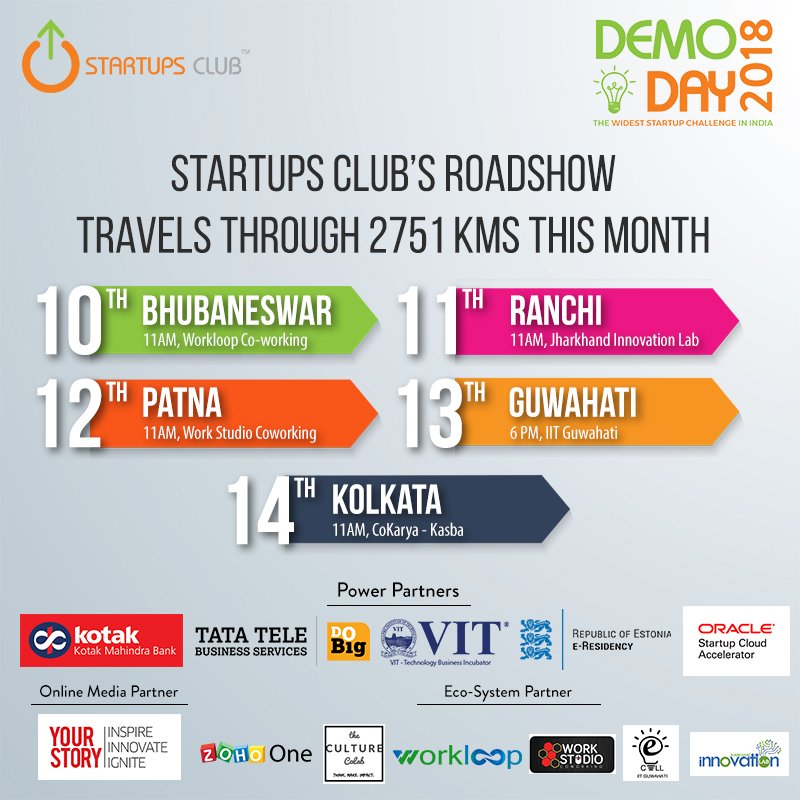 YSEcosystem's tweet photo. .@Startups_Club is ready to take off for another #Roadshow Journey this month. If you are an #Entrepreneur and want to know more about the #WidestStartupChallenge then meet the Team on their Journey
#DemodayFinale
For more details visit https://t.co/KGygbwr1km
Contact: 9980015351 https://t.co/XjcS1LJtof