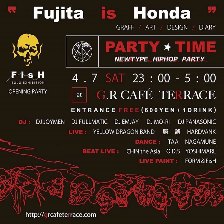 GO_SkinneeTah's tweet photo. 明日4/7は、昼にnoonでのビートバトルに参戦→朝までGRcafeでSITOのPARTY https://t.co/rEAZ2zEkjd