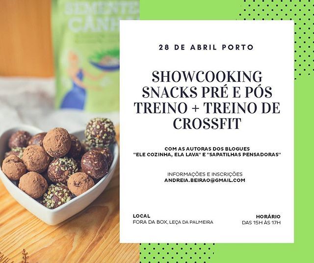 ribeiroandreia9's tweet photo. Inscreve te agora! Treino de Crossfit e showcooking comigo, a @elacozinha e o @foradaboxlecadapalmeira ! #fitnesslife #instarunners #running #trailrunning #trailspt2016 #instafit #fitpeople #fitfam #ultrarunning #womenshealthportugal #healthy #healthych… https://t.co/UveXpwTB5C https://t.co/2Wq1o16EFY