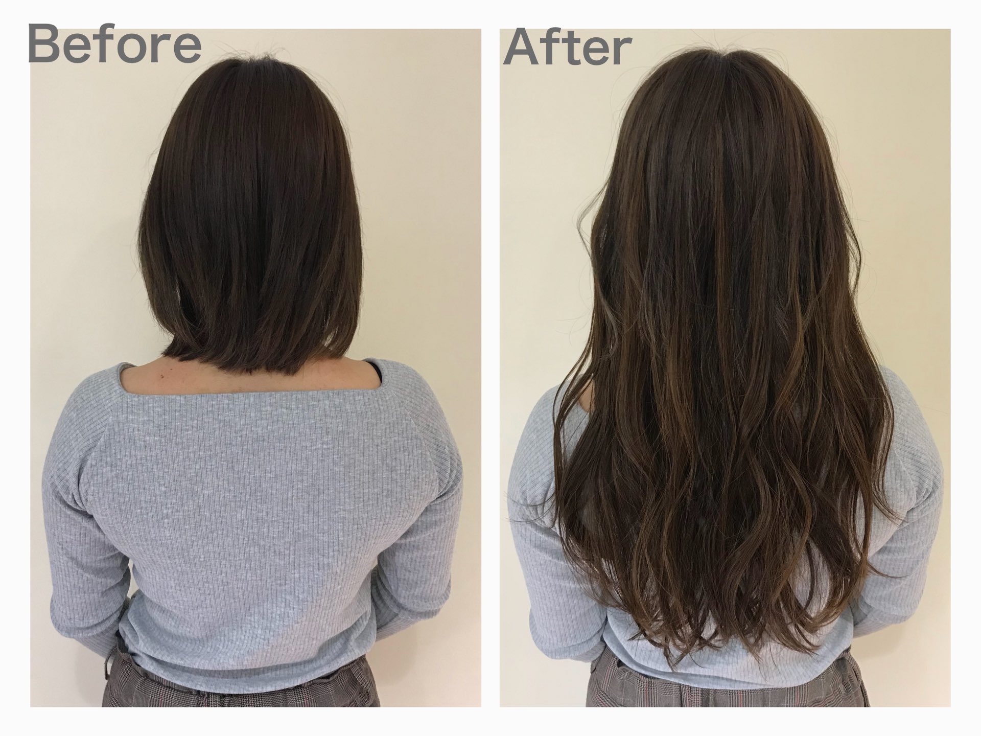 ট ইট র 超美容師あやぽ エクステのお客様 100本でロングになりました モテ髪 ロング エクステ シールエクステ 人毛100 恵比寿 Vancouncil 美容室 美容師