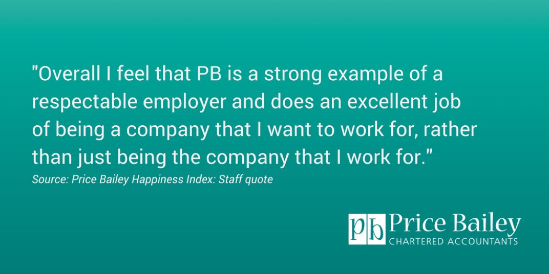 MartinClapson's tweet photo. Price Bailey listed in the Sunday Times Best 100 Companies to work for #TeamPB #SundayTimes #Bheard #pricebailey #respect #values https://t.co/pumJDIR8jl