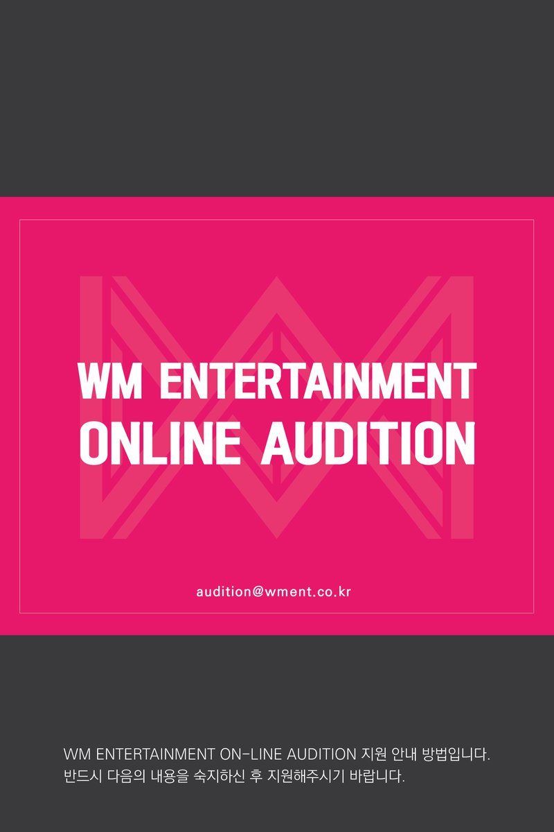 wm_audition's tweet photo. [WM오디션] WM 온라인오디션은 별도의 지원 기간 없이 언제든지 접수받고 있습니다! 참여를 원하는 분들은 아래 이미지를 참조해주세요.^^

#WM오디션 #WM온라인오디션
#많은참여바랍니다😁 https://t.co/gTinVOt0sV