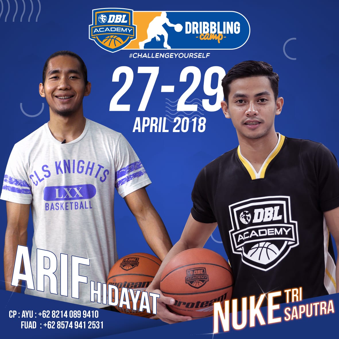 Second guest coach is finally out!!!
.
Yupp, coach Arif Hidayat yang bermain di ABL (ASEAN Basketball League) juga akan langsung turun ke lapangan untuk melatih kalian loh!
Dan masih ada lagi nih champs kejutannya, stay tune ya..
tunggu apalagi, buruan aja daftarin diri kalian :)